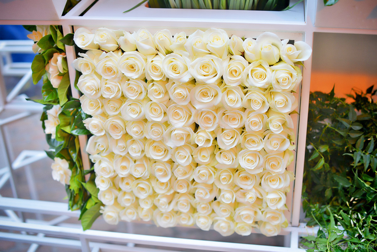 The beautiful, luxurious Chanel flower stall in Covent Garden