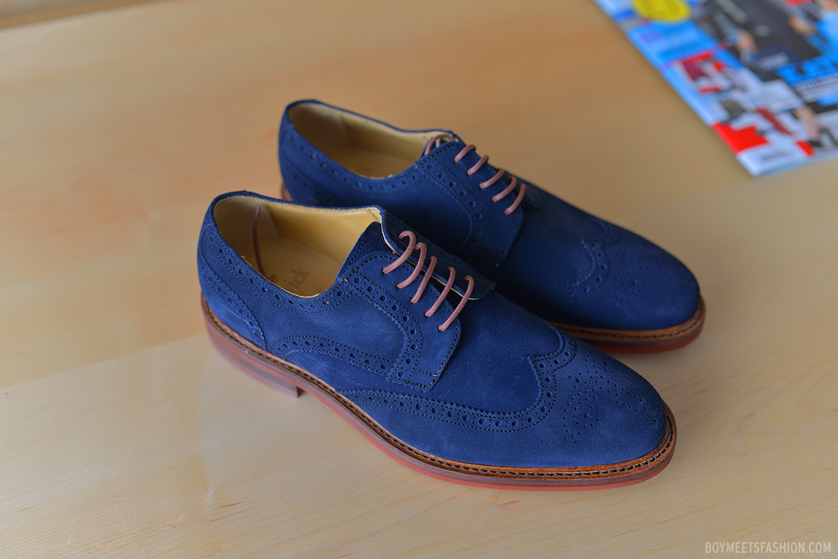 navy suede brogues womens